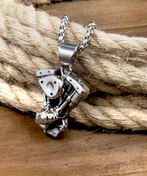 Harley Engine Motor Anhaenger Halskette